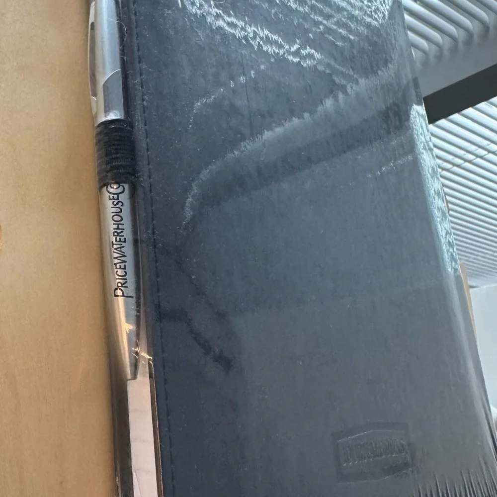 NWT - Vintage Leather Journal Book w/ PricewaterhouseCoopers logo